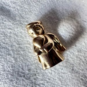 PANDORA 14k Gold Rare Retired Gold Angel of Love Charm